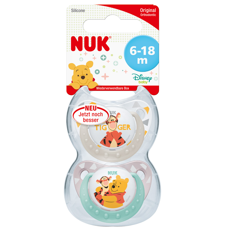 NUK Trendline Disney Winnie the Pooh Schnuller aus Silikon Größe 6 bis