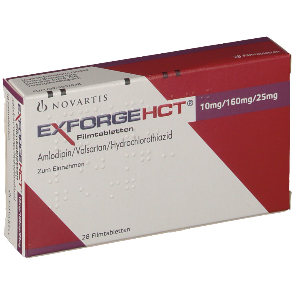 EXFORGE HCT 10 Mg 160 Mg 25 Mg Filmtabletten 28 St Shop Apotheke