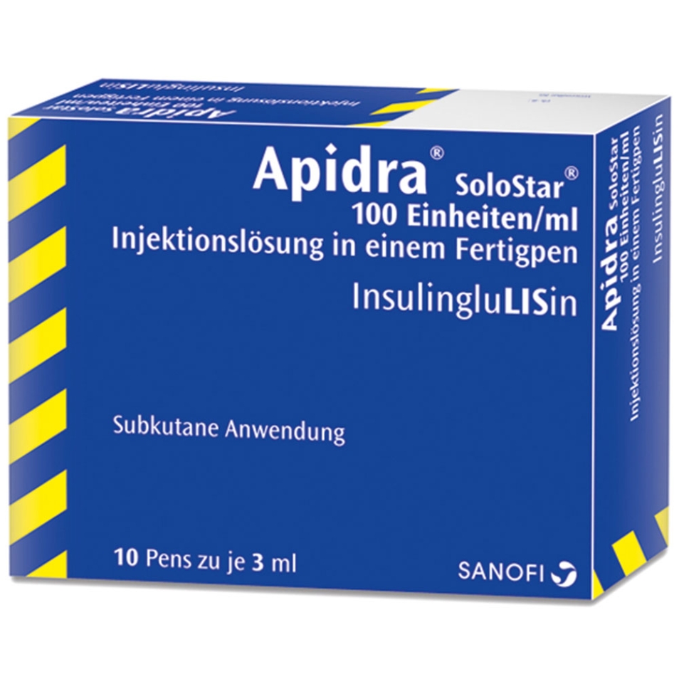 Apidra 100e/ml Solostar 10X3 ml