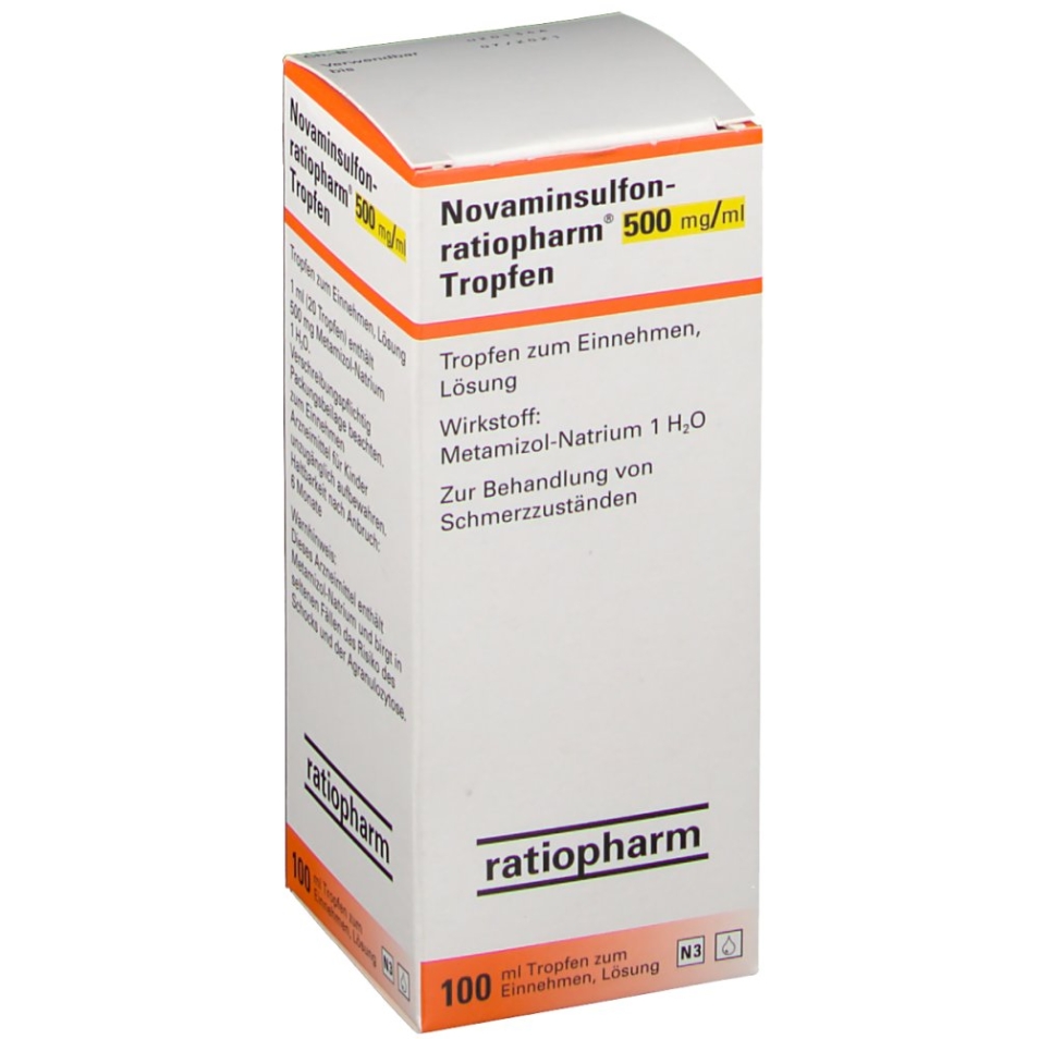 Novaminsulfon ratiopharm Tropfen 100 ml Novaminsulfon ratiopharm Tropfen 100 ml