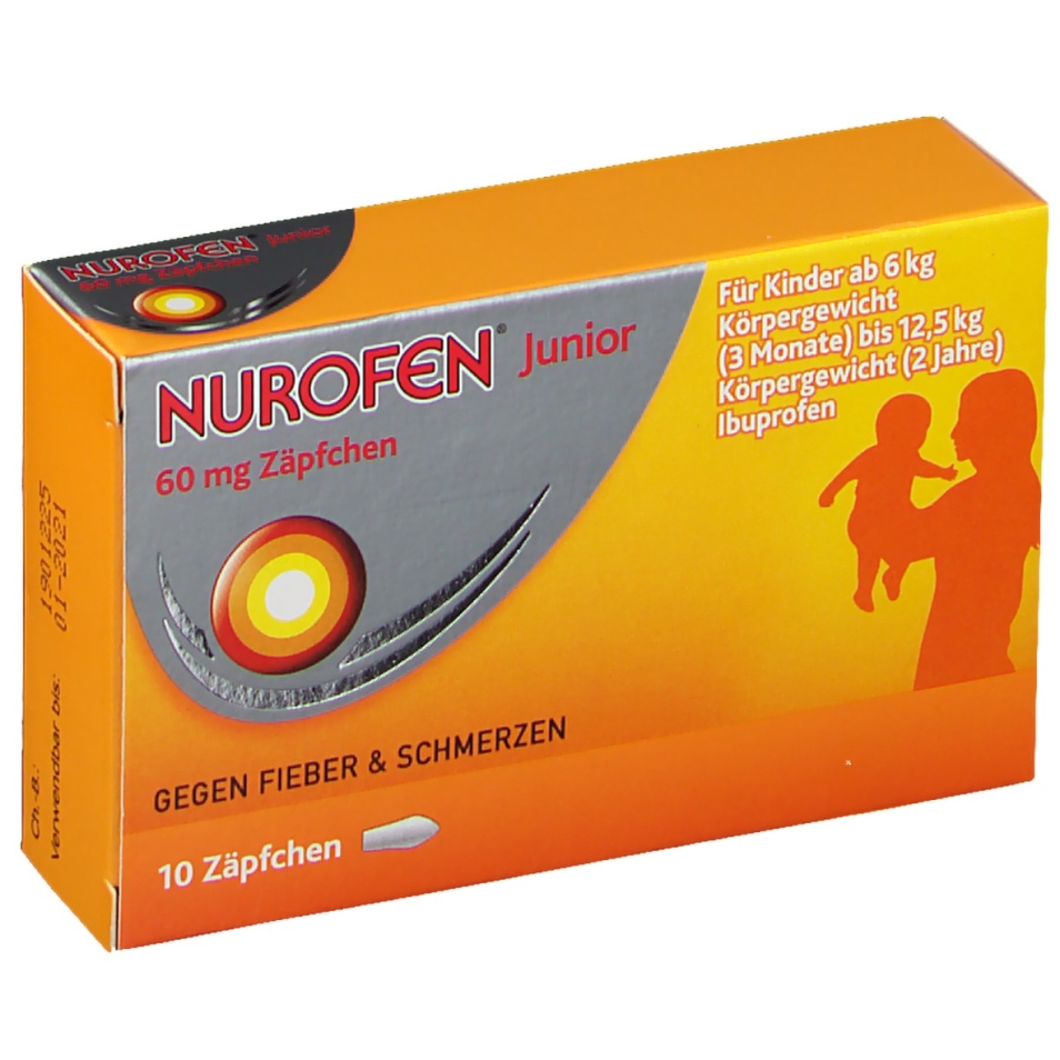 Nurofen® Junior Zäpfchen 60 mg 10 St - shop-apotheke.com