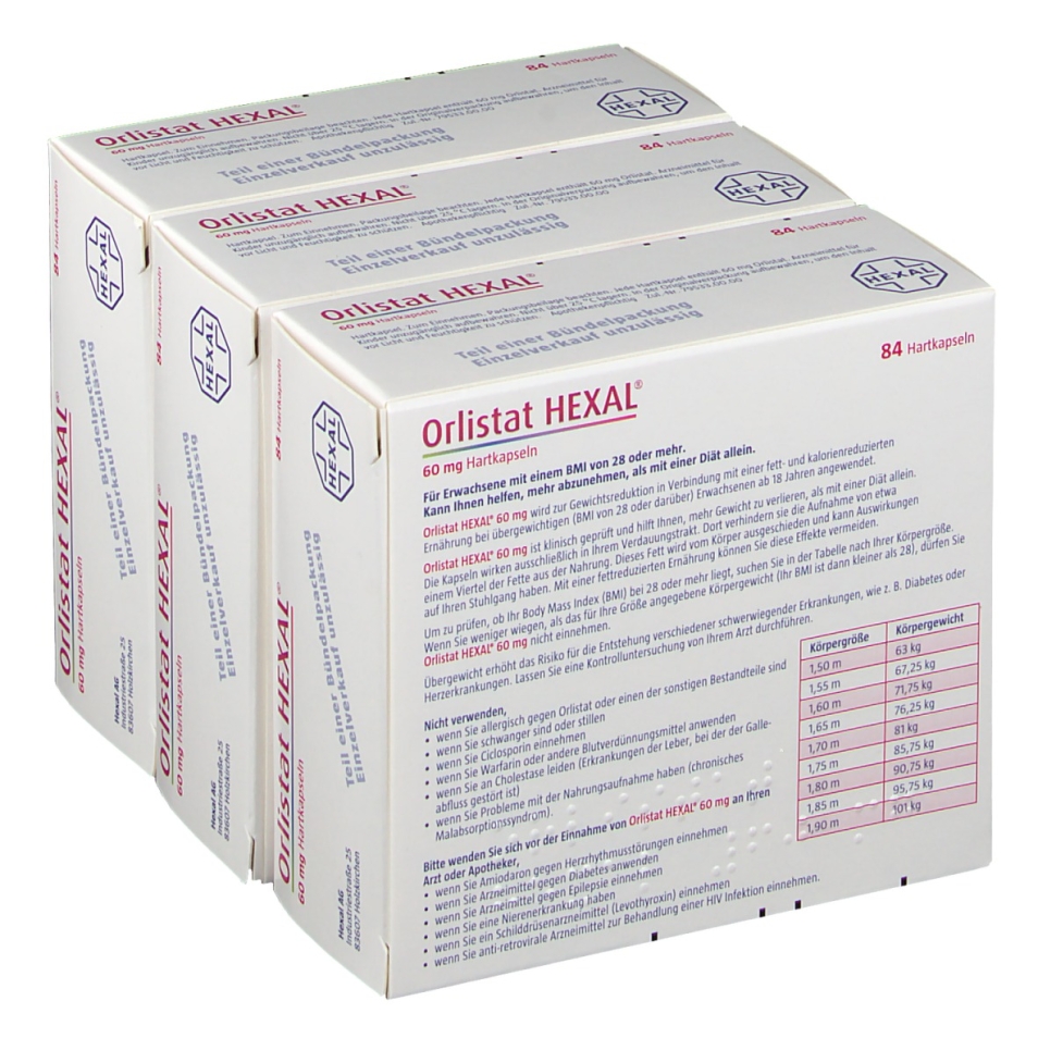 Orlistat HEXAL® 60 mg 3X84 St