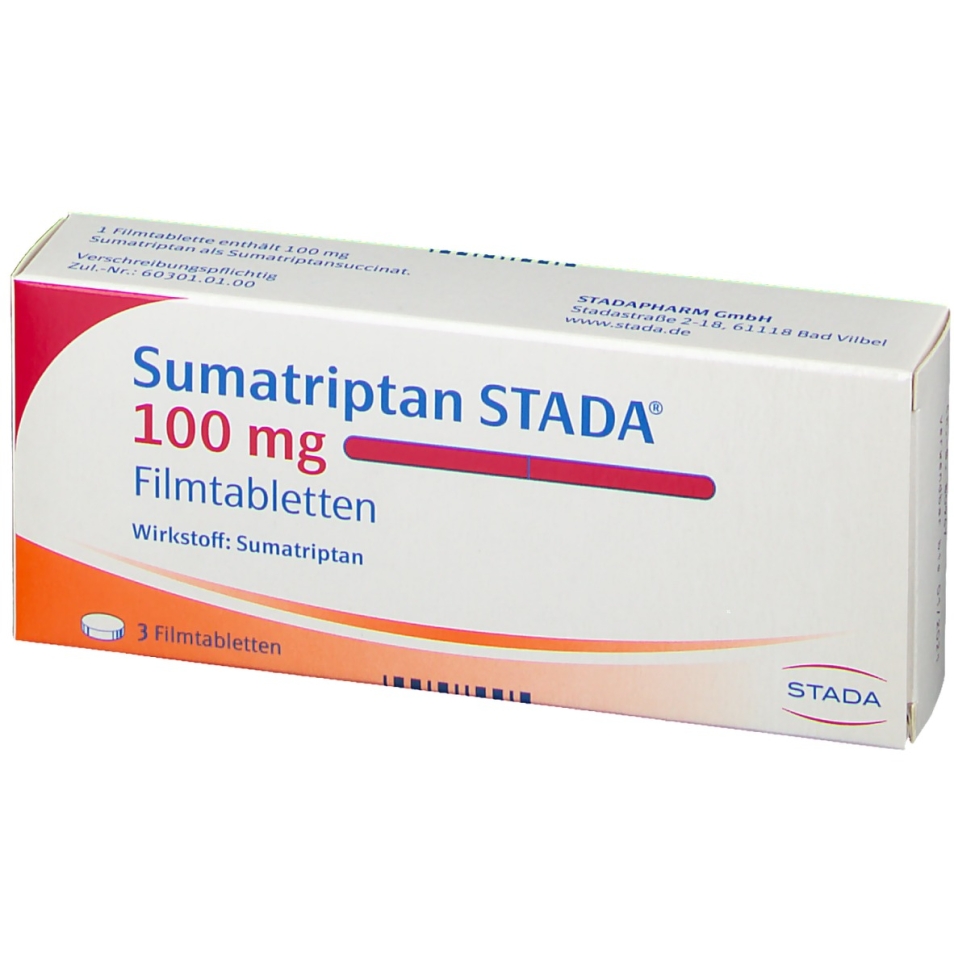 SUMATRIPTAN STADA 100 mg Filmtabletten 3 St shop apotheke com
