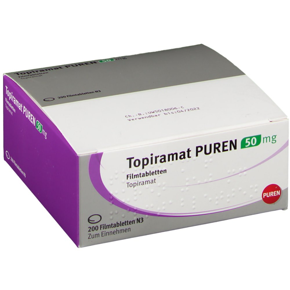 TOPIRAMAT PUREN 50 mg Filmtabletten 200 St