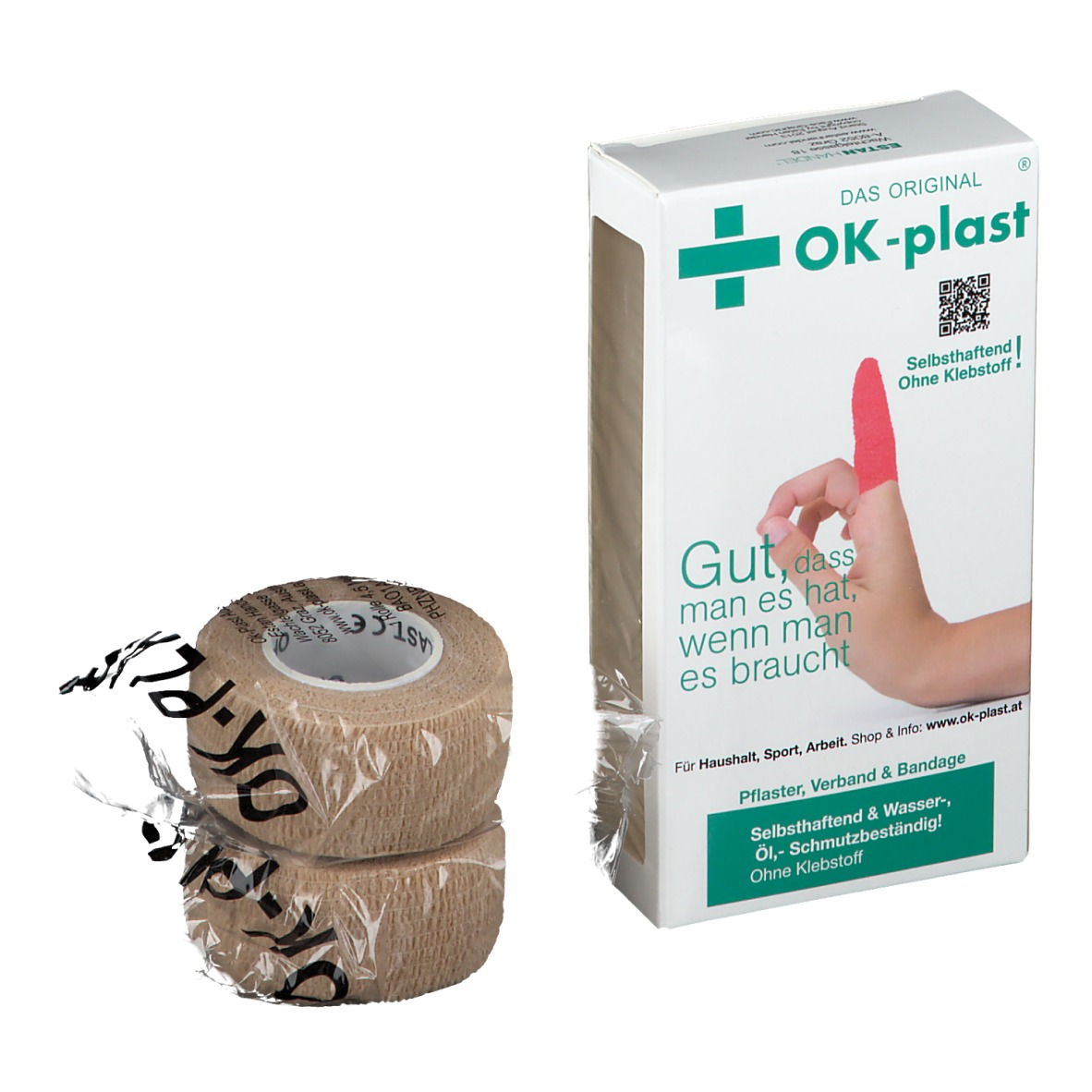 OK-plast Pflaster + Fingerverband 2,5 cm x 4,5 m