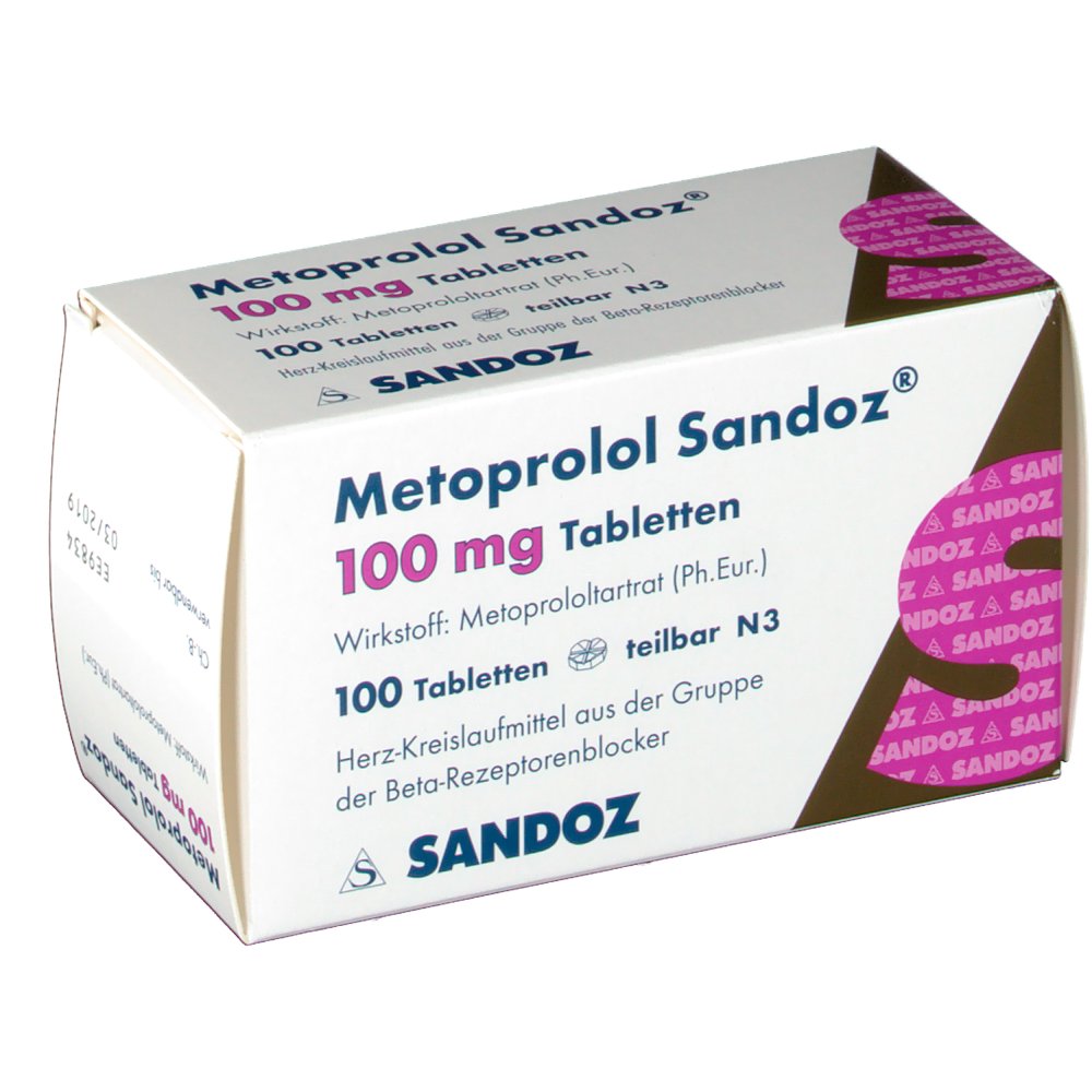 Metoprolol Sandoz 100 mg Tabletten - shop-apotheke.com