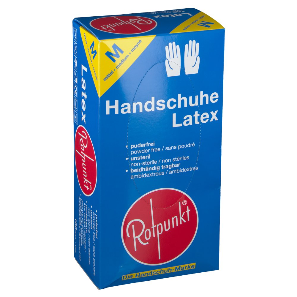 Rotpunkt® Latex Handschuhe Gr. M puderfrei unsteril (100 St) - Handschuhe - Gothaplast GmbH Rotpunkt® Latex Handschuhe Gr. M puderfrei unsteril (100 St) - Handschuhe - Gothaplast GmbH