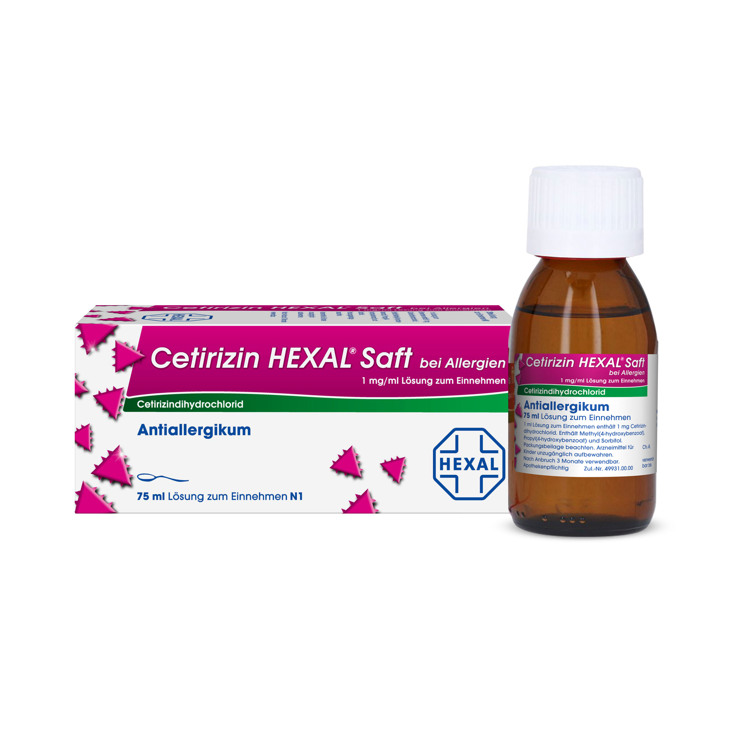 Cetirizin HEXAL® Saft bei Allergien, 1 mg/ml Lösung zum Einnehmen