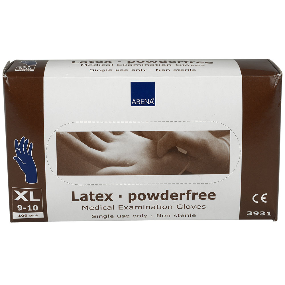 Latex-Handschuhe XL weiß puderfrei (100 St) - Handschuhe - ABENA GmbH Latex-Handschuhe XL weiß puderfrei (100 St) - Handschuhe - ABENA GmbH