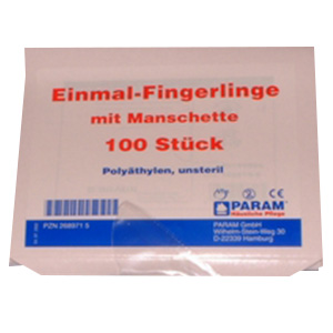 Param Einmal-Fingerlinge mit Manschette unsteril