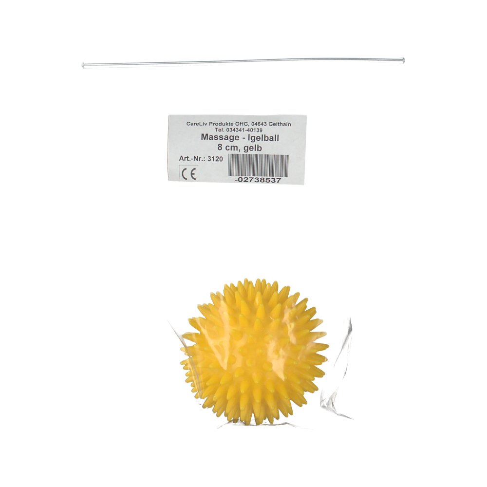 Massageball Igelball 8 cm gelb