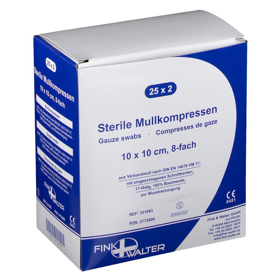 Mullkompressen 10x10 cm steril