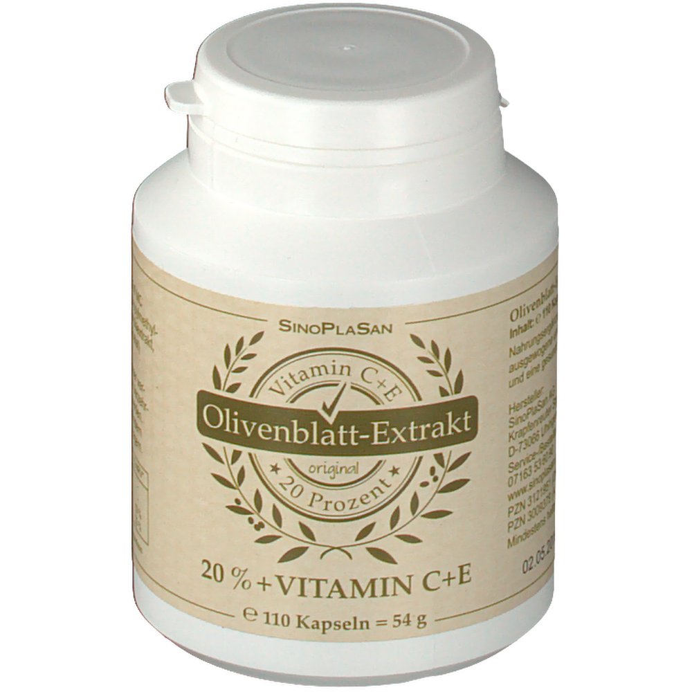 SinoPlaSan Olivenblatt-Extrakt 20% + Vitamin C+E Kapseln