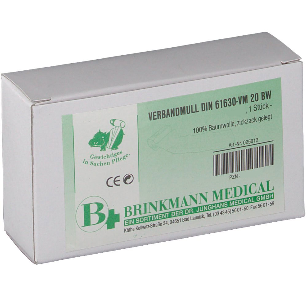 Verbandmull zickzack gelegt 10 cm x 10 m