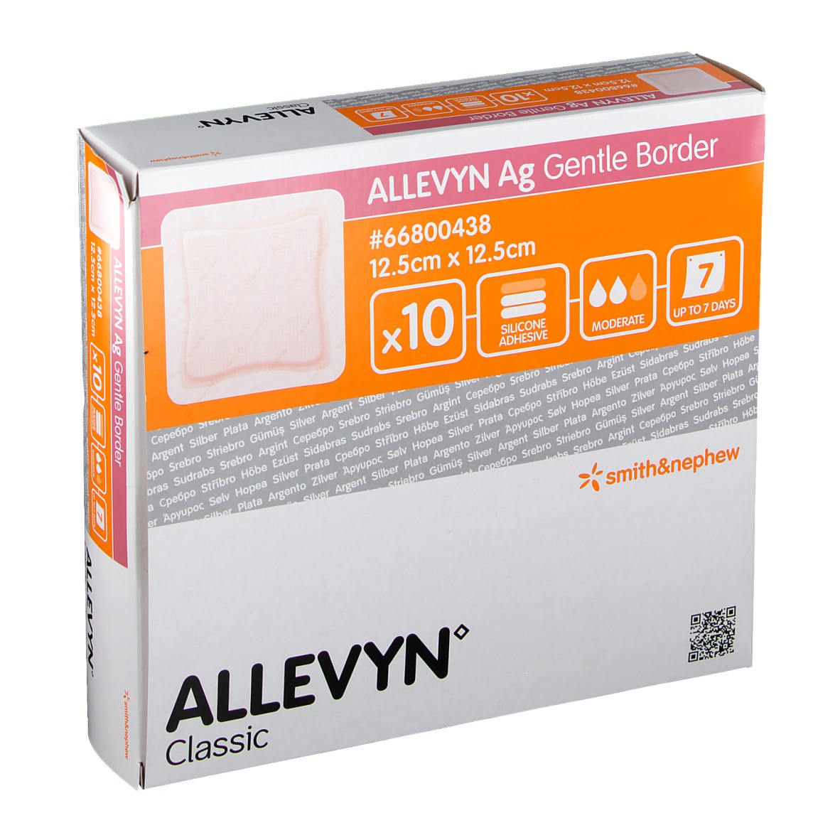 Allevyn® Ag Gentle Border 12,5x12,5cm steril
