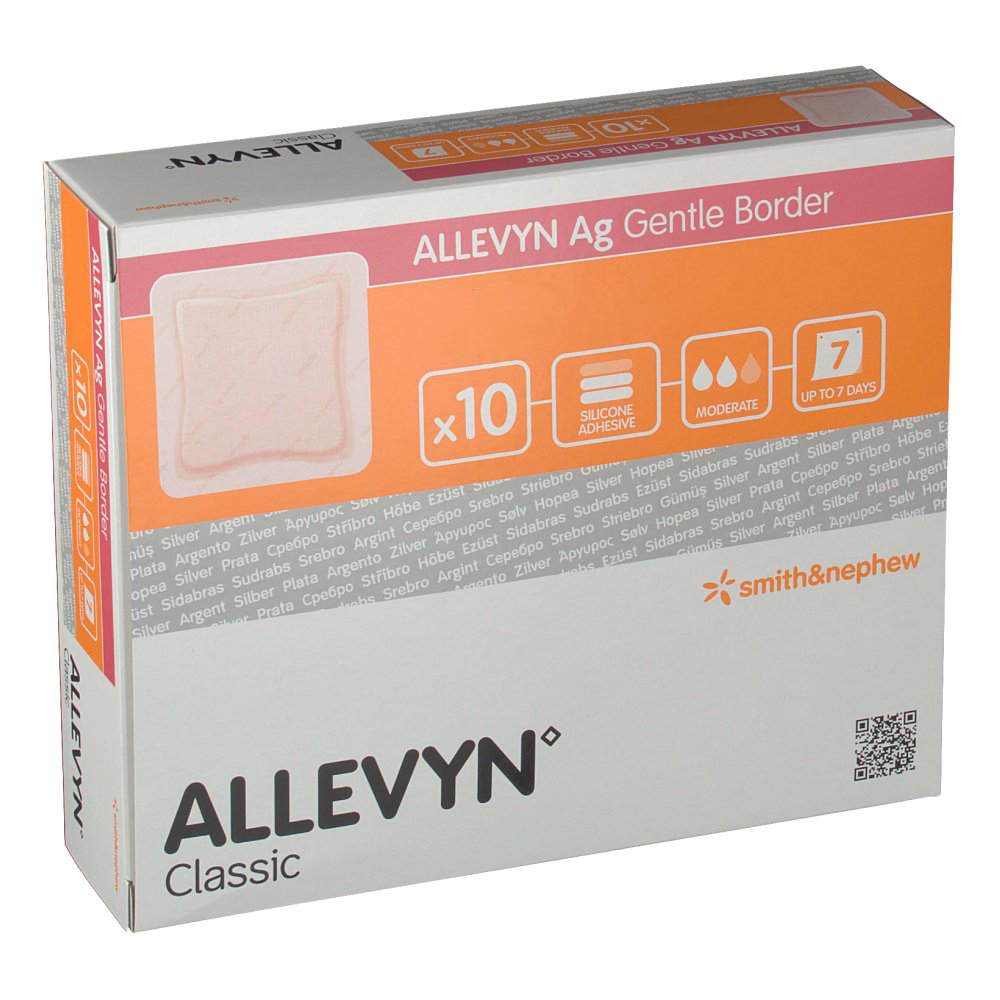 Allevyn® Ag Gentle Border 17,5 x 17,5cm steril