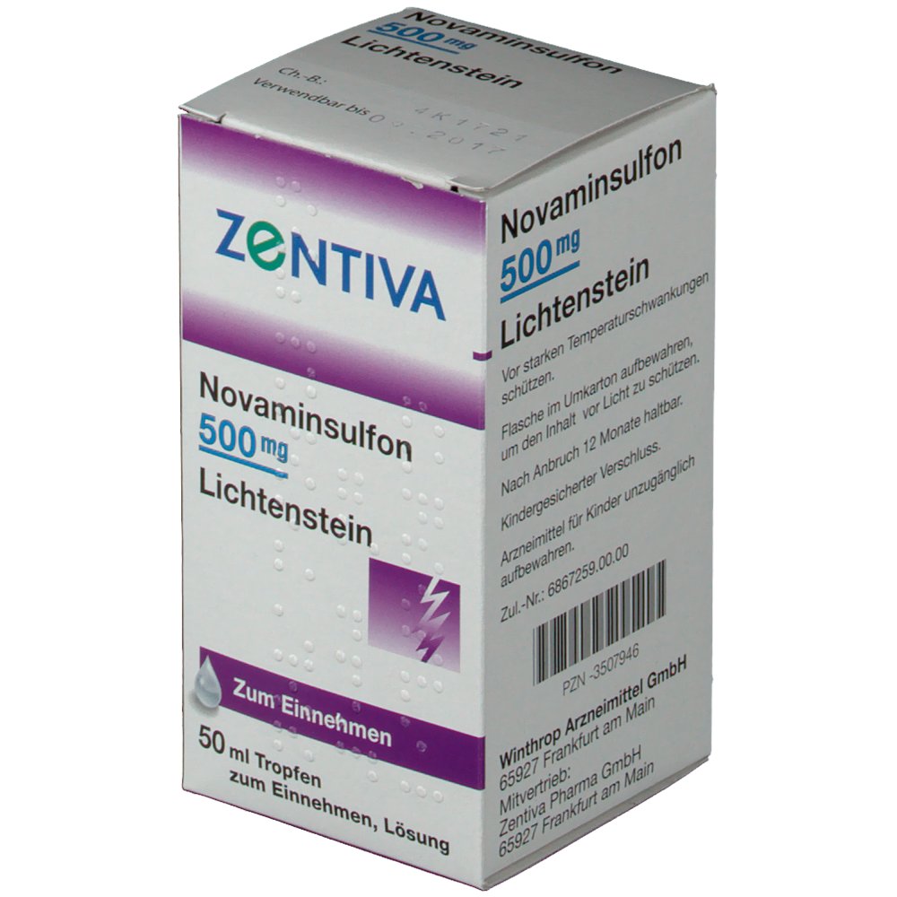 Zentiva novaminsulfon 500 mg lichtenstein   