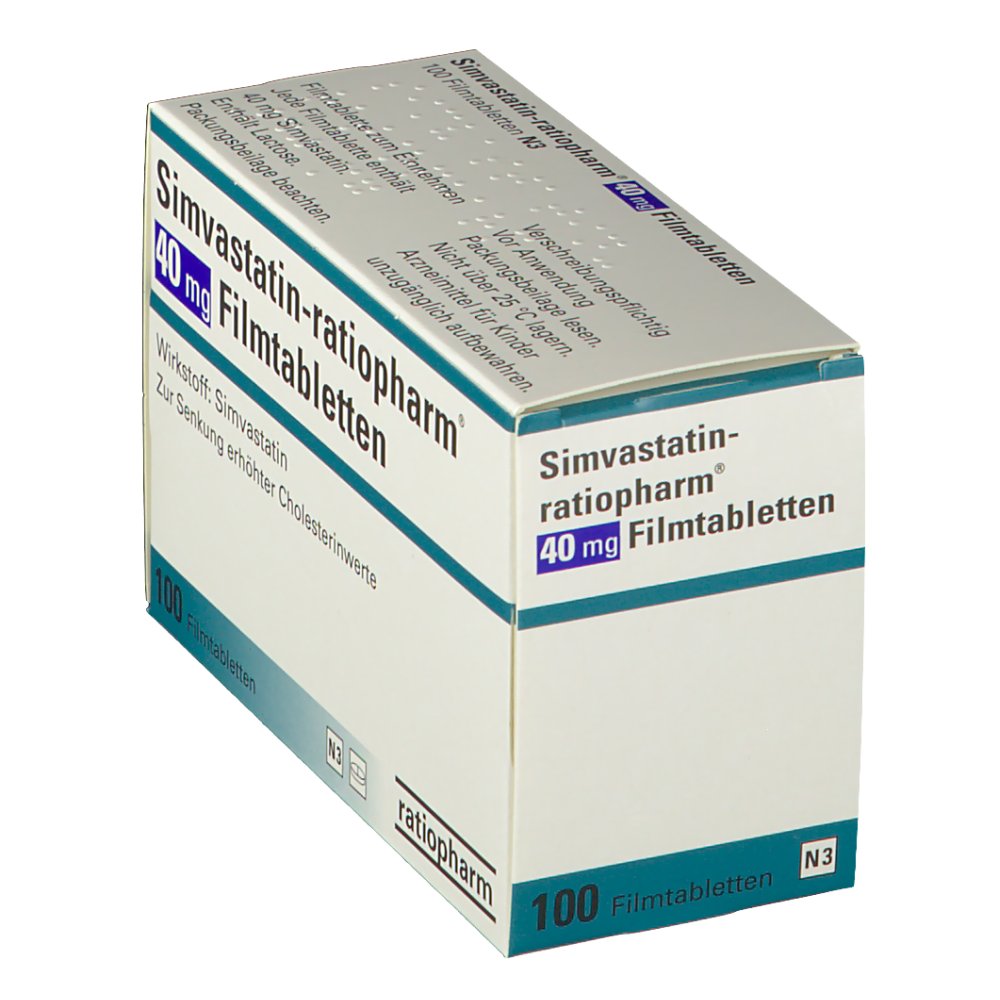 Simvastatin Ratiopharm 40 mg Filmtabl. - shop-apotheke.com