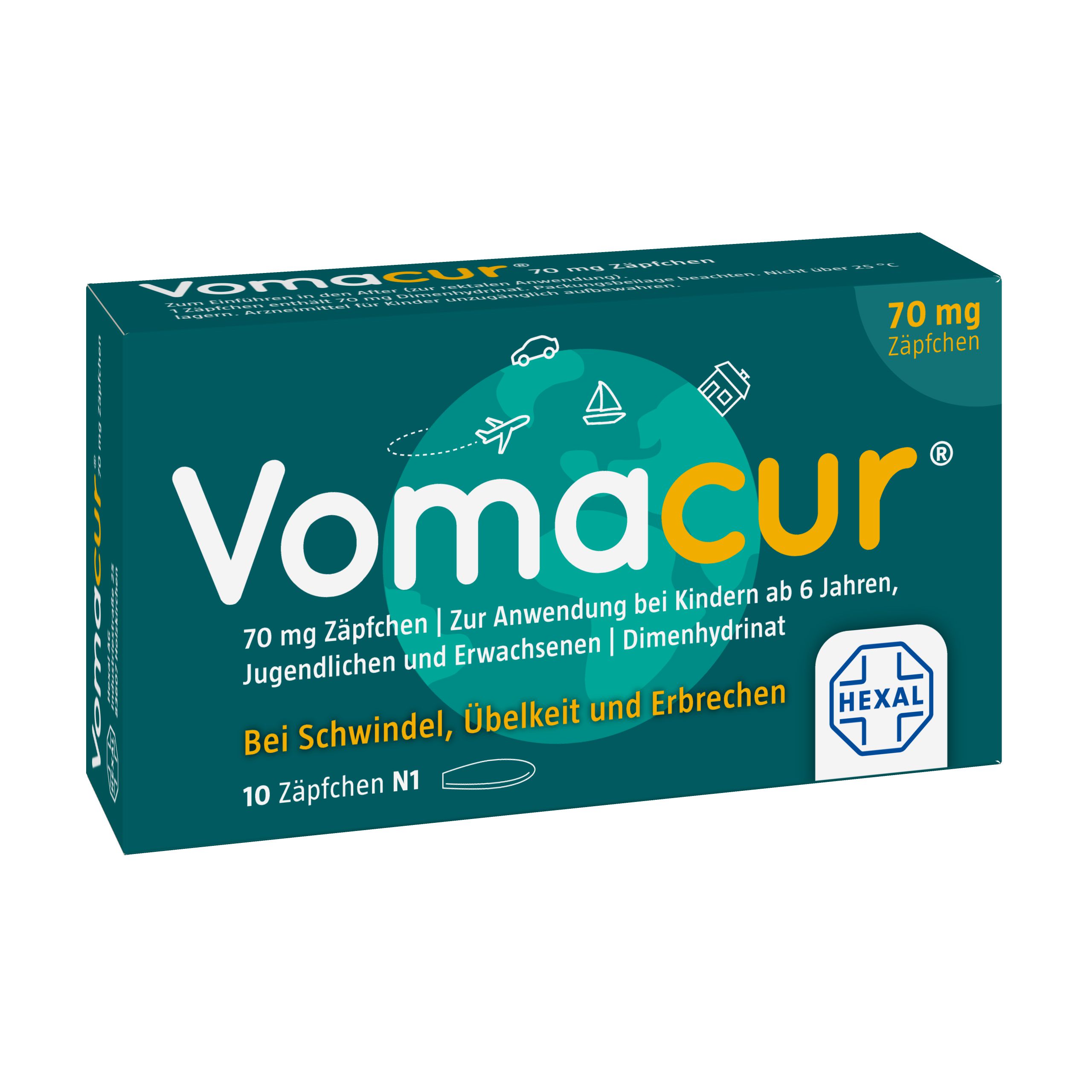 Vomacur® 70 mg, Zäpfchen - shop-apotheke.com