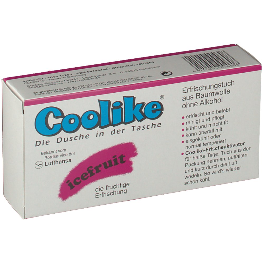 Coolike® Icefruit Erfrischungstücher