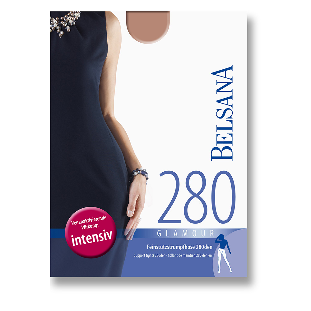 Belsana 280den Glamour Strumpfhose Größe small Farbe nachtblau lang