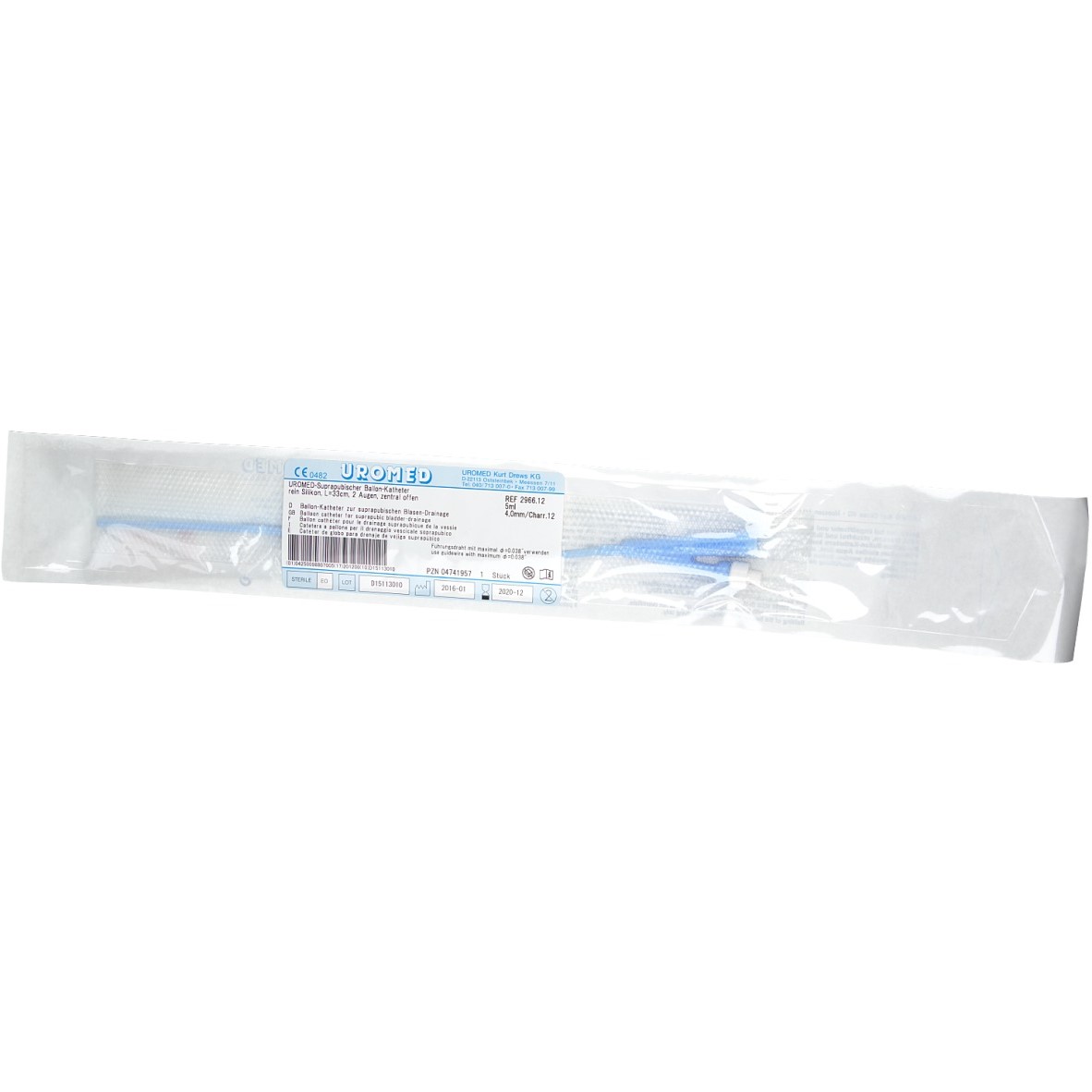Uromed Suprap.Ballonkath.CH 12 Silikon 33cm 2966