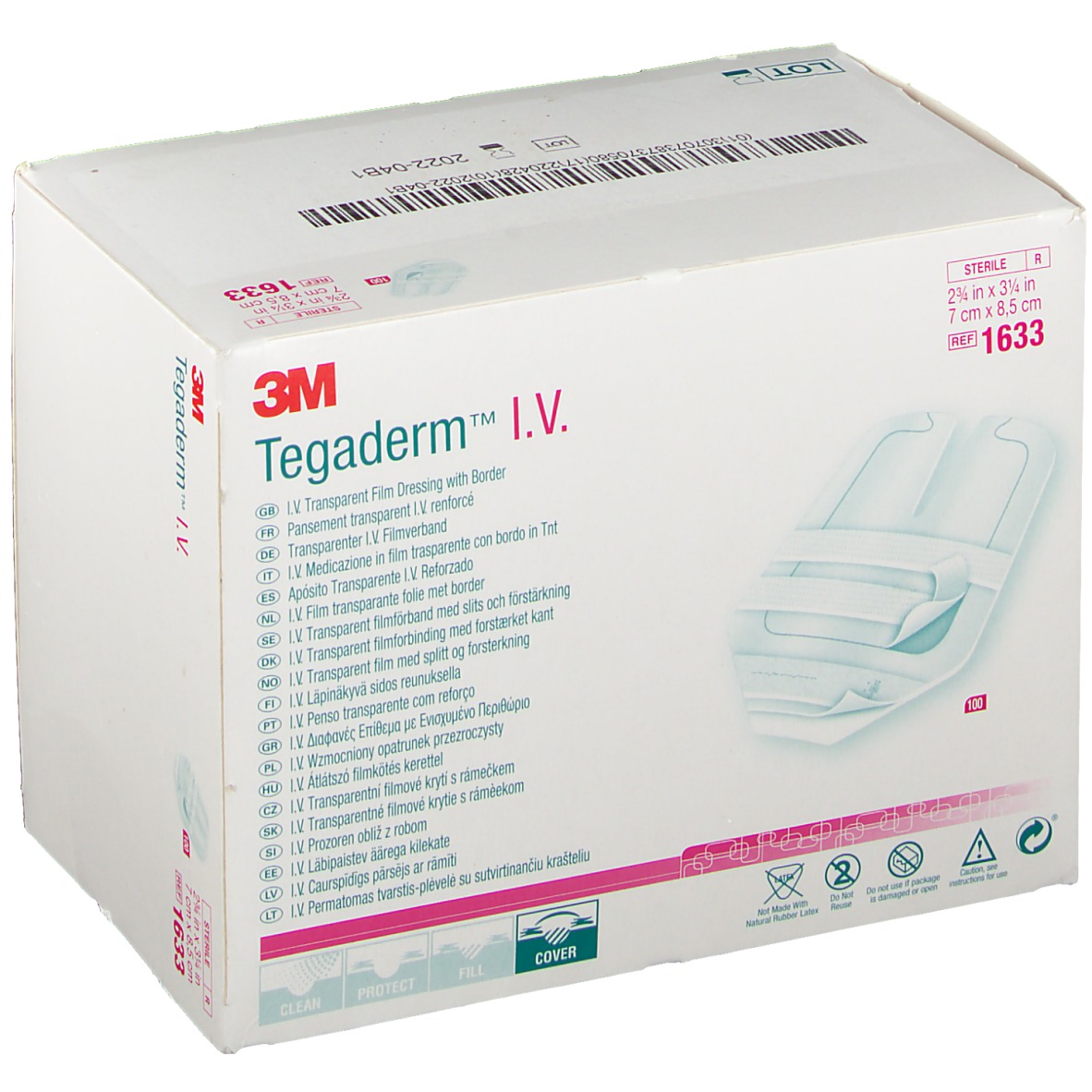 Tegaderm™ I.V.-Fixierverband, 7 cm x 8.5 cm