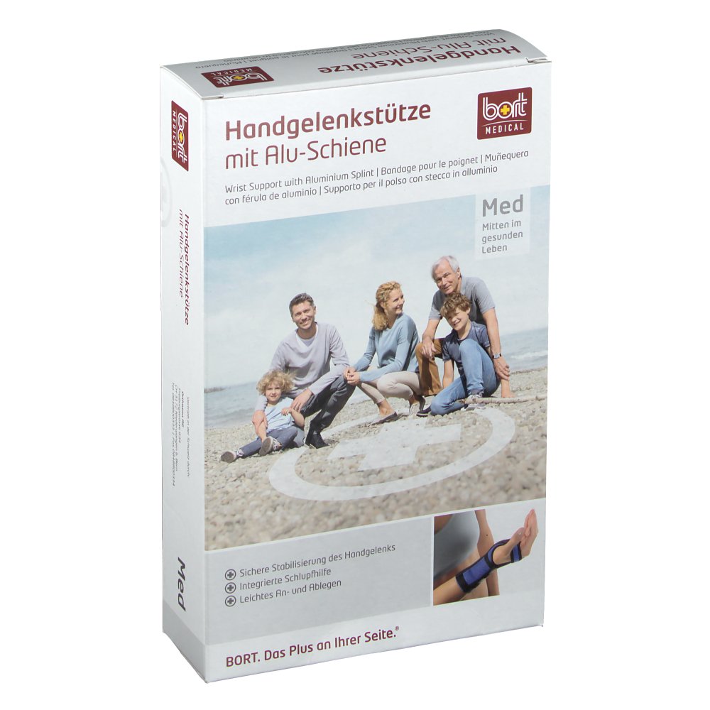 Bort Handgelenkstütze mit Alu-Schiene rechts Gr. L schwarz