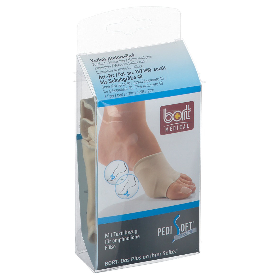 Bort PediSoft® TexLine Vorfuß-/Hallux-Pad Gr. L
