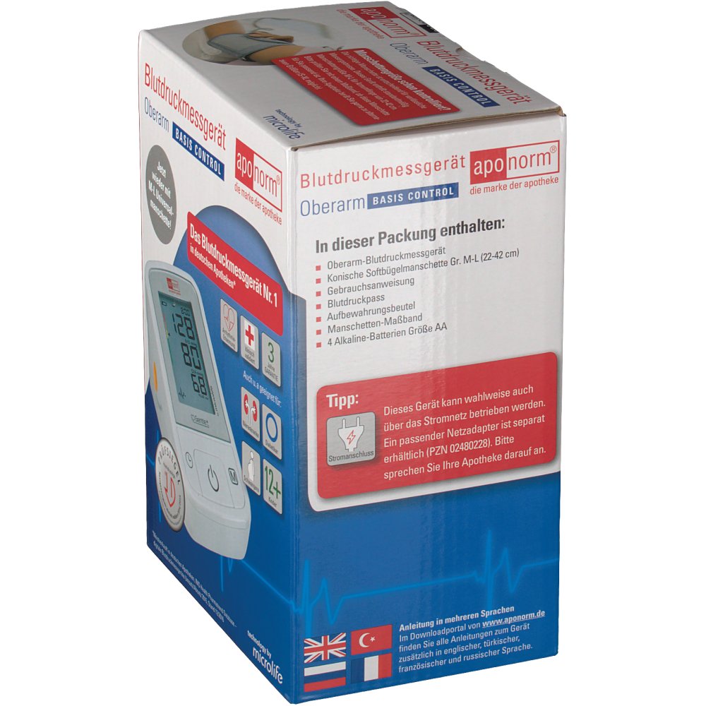 aponorm® Basis Control Oberarm-Blutdruckmessgerät Gr. M - L - shop ...