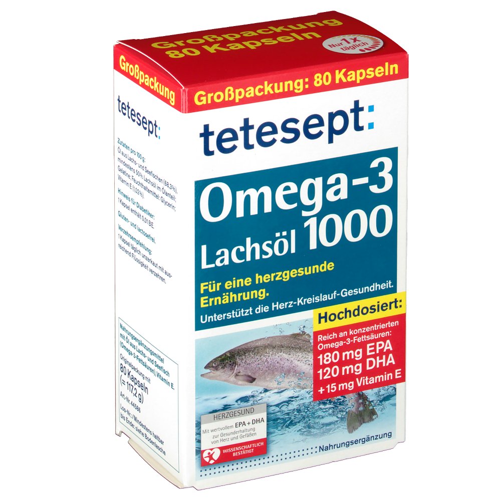 tetesept® Omega3 Lachs 1000mg Kapseln
