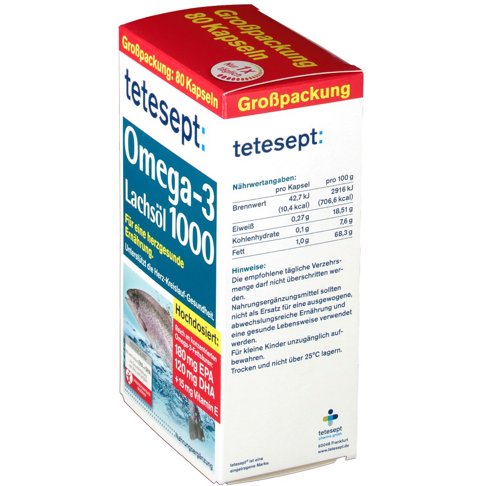 tetesept® Omega3 Lachs 1000mg Kapseln