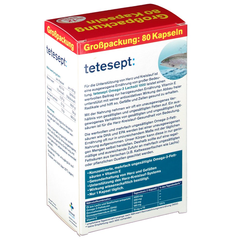 tetesept® Omega3 Lachs 1000mg Kapseln
