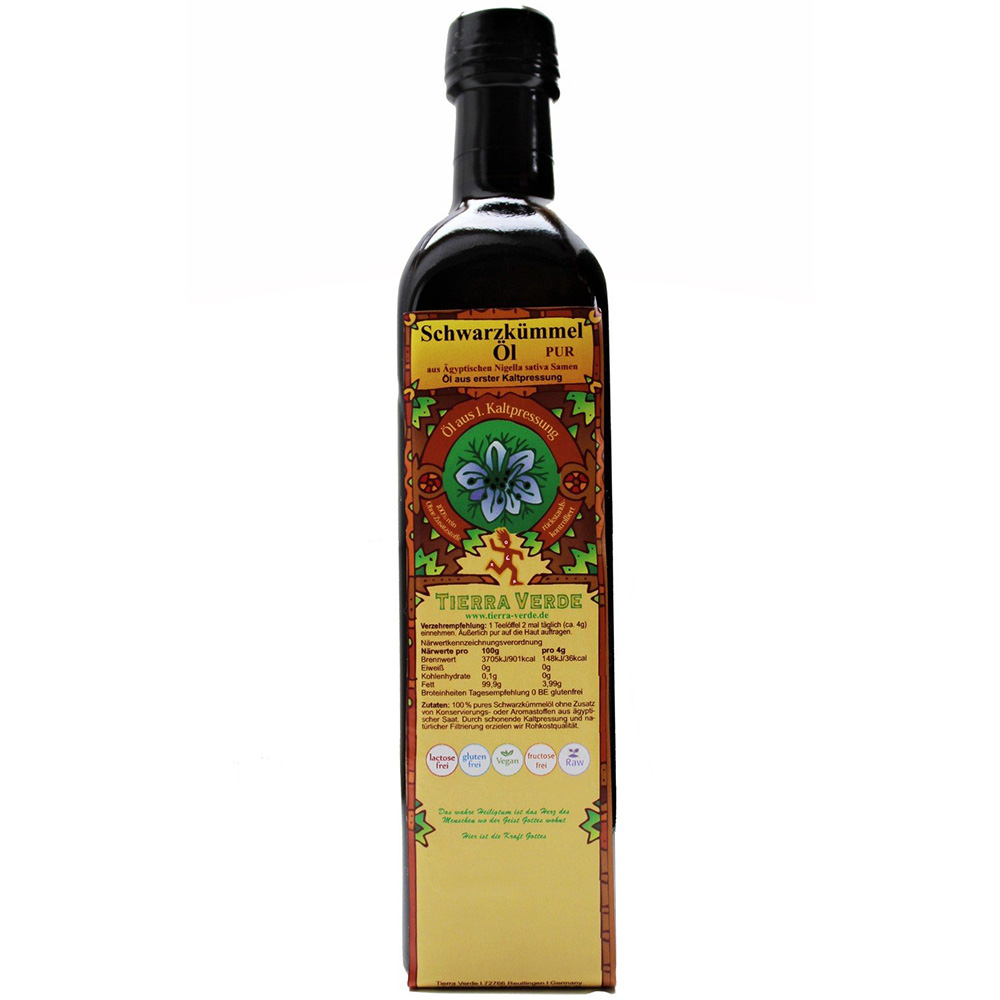 Schwarzkümmelöl ägyptisch (1000 ml) - Öl - Tierra Verde Schwarzkümmelöl ägyptisch (1000 ml) - Öl - Tierra Verde
