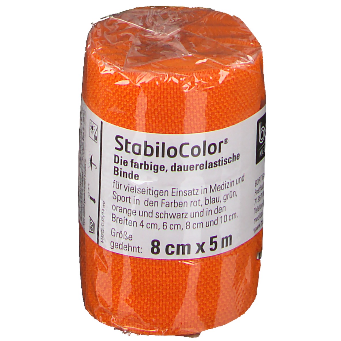 Bort StabiloColor® Binde 8 cm orange