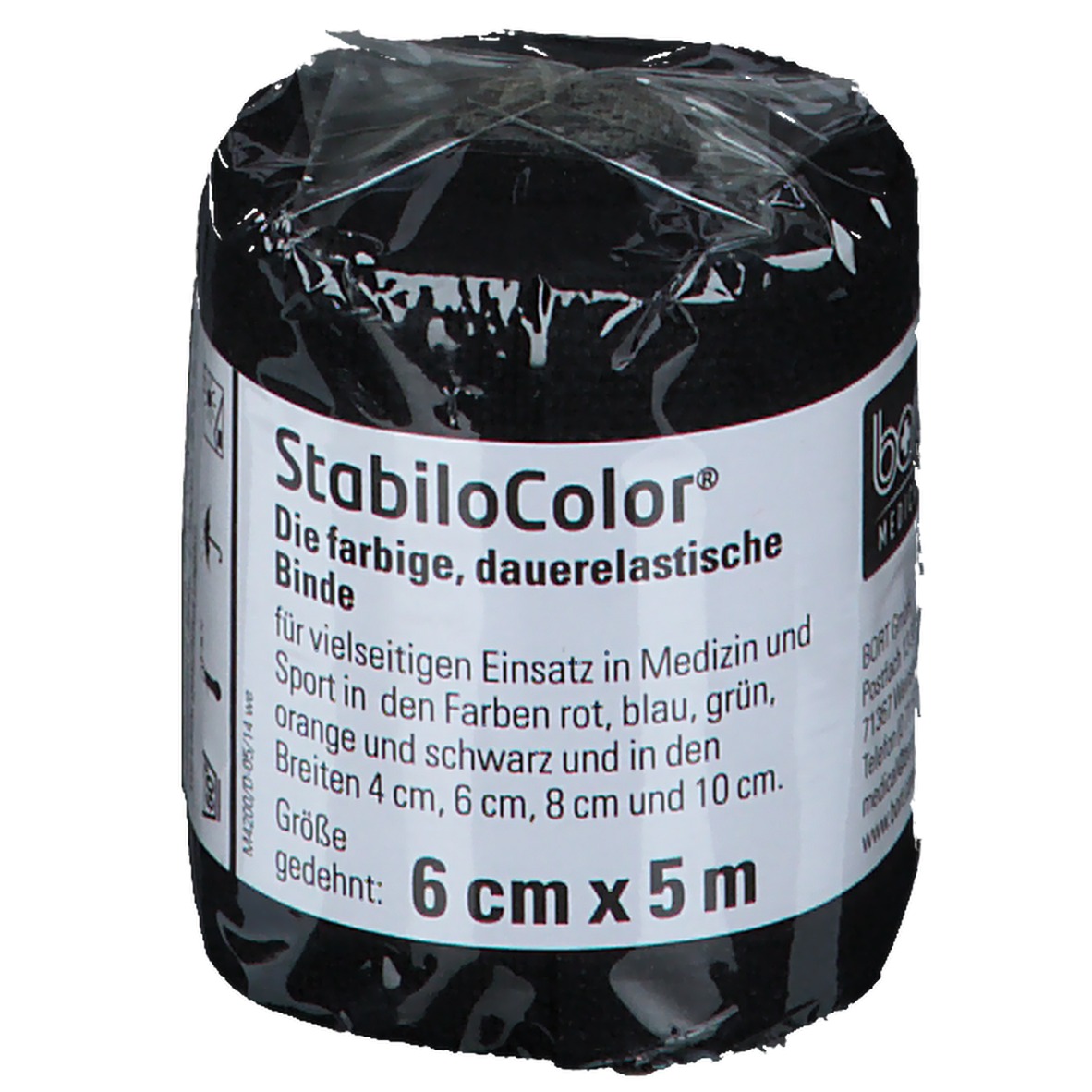 Bort StabiloColor® Binde 6 cm schwarz