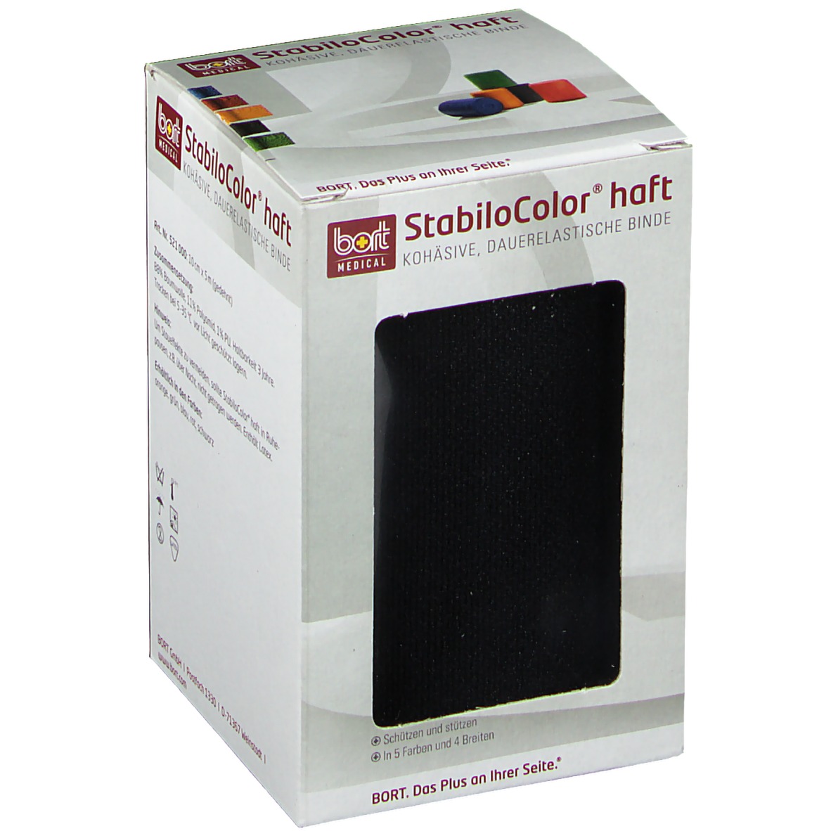 Bort StabiloColor® haft Binde 10 cm schwarz