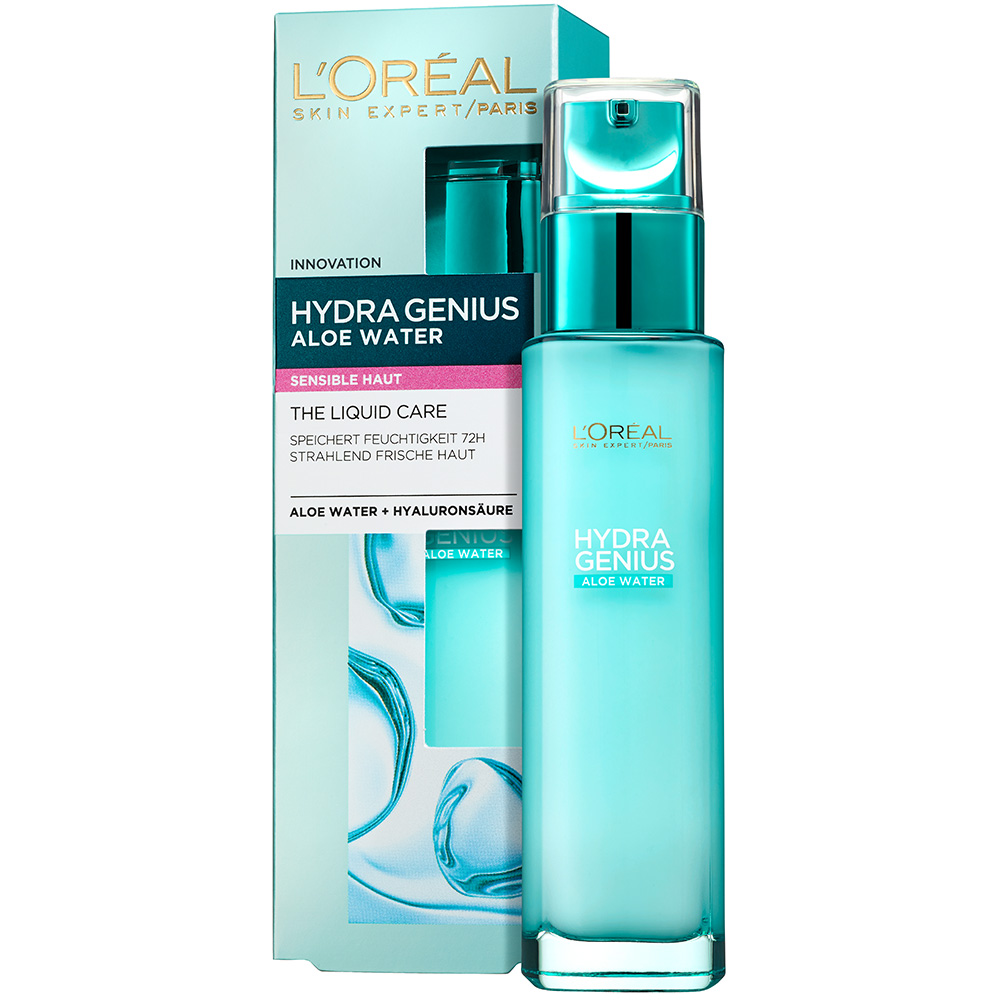 L'Oreal Hydra Genius Aloe Aqua Feuchtigkeitsfluid - Sensible Haut ...