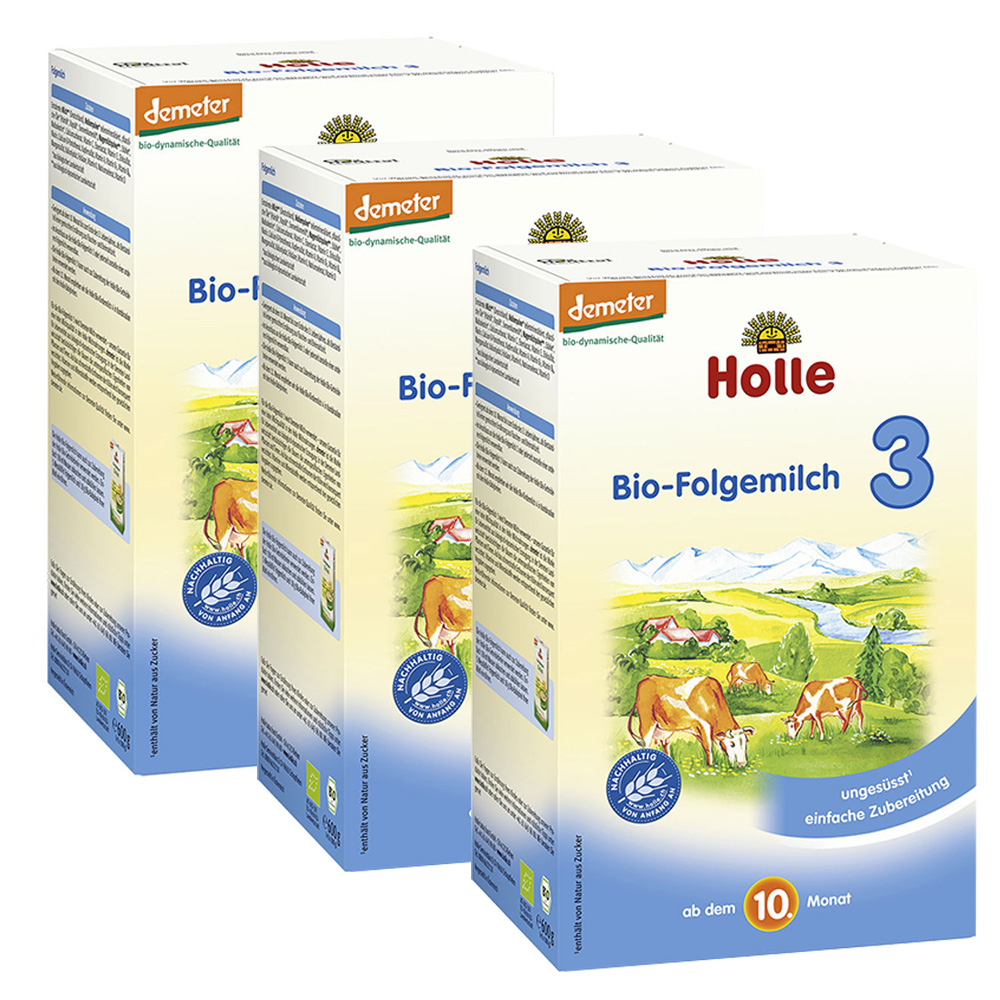 Holle Bio-Folgemilch 3 Dreierpack