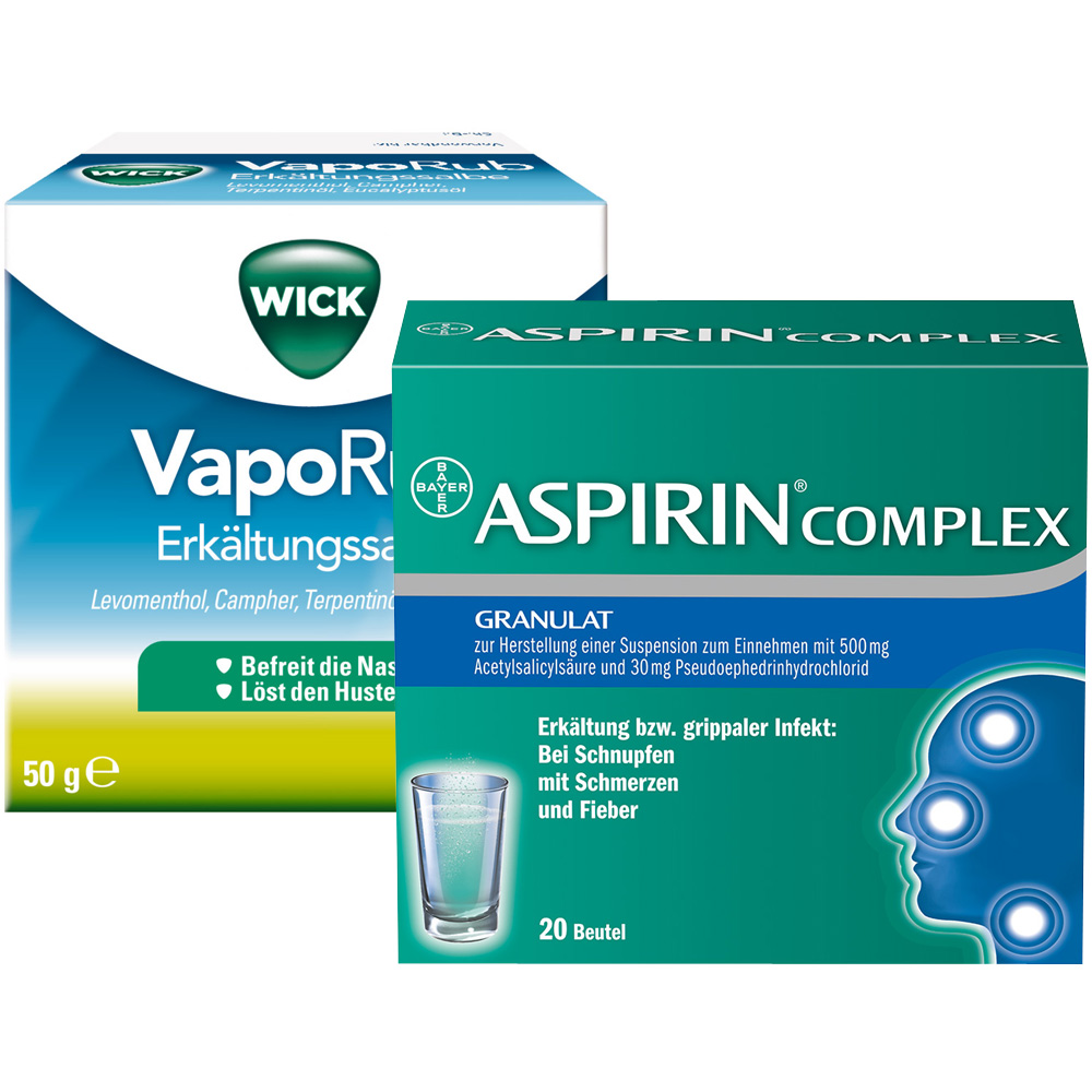 Erkältungsset Wick VapoRub + Aspirin Complex ab 16 Jahre