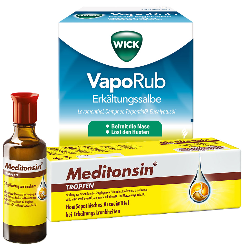 Abwehrset Wick VapoRub + Meditonsin® Tropfen