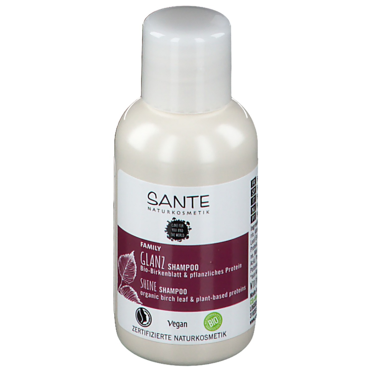 Sante Naturkosmetik Family Festes Glanz Pflege-Shampoo Bio-Birkenblatt & Pflanzliches Protein