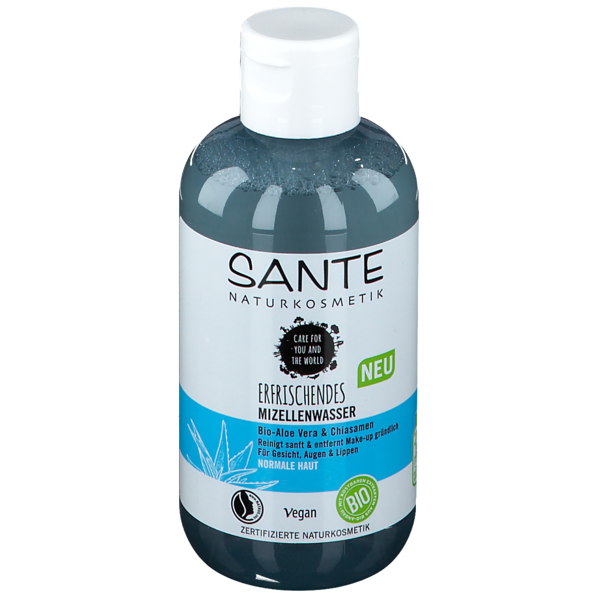 Sante Naturkosmetik Erfrischendes Mizellenwasser Bio-Aloe Vera & Chiasamen