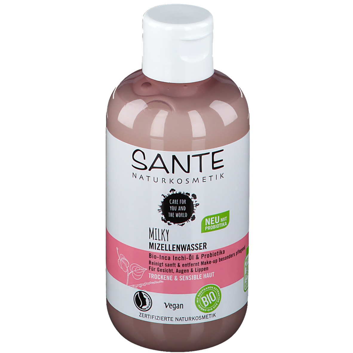Sante Naturkosmetik Milky Mizellenwasser Bio-Inca-Inchi-Öl & Probiotika