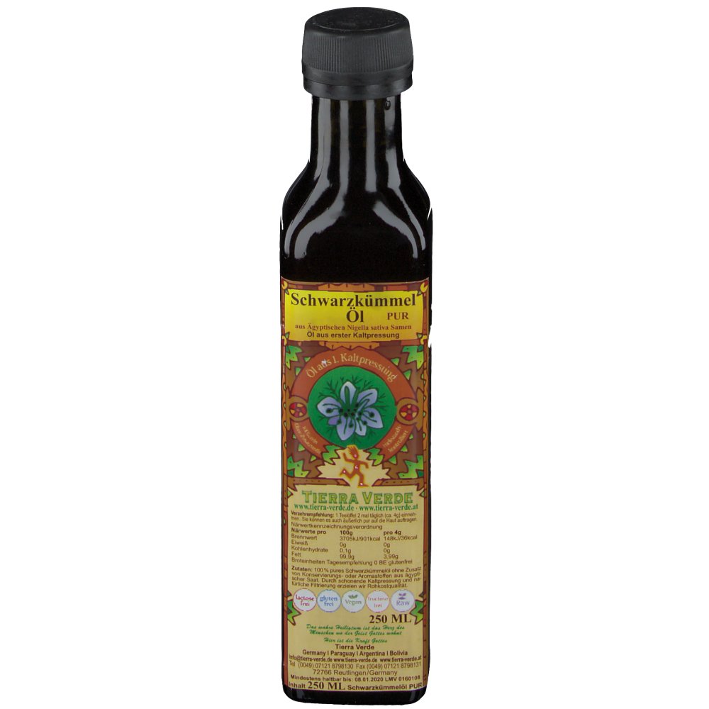 Schwarzkümmelöl ägyptisch (250 ml) - Öl - Tierra Verde Schwarzkümmelöl ägyptisch (250 ml) - Öl - Tierra Verde