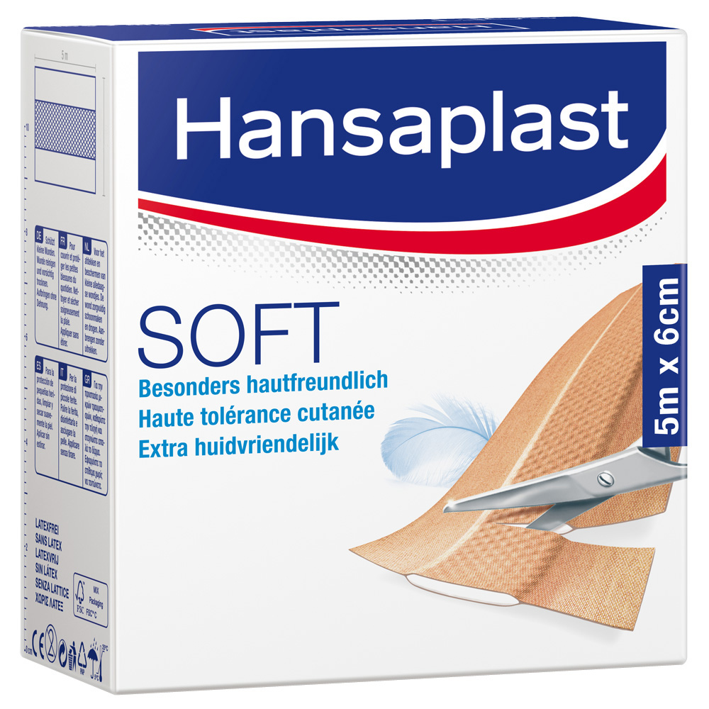 Hansaplast® Soft 6 cm x 5 m Rolle
