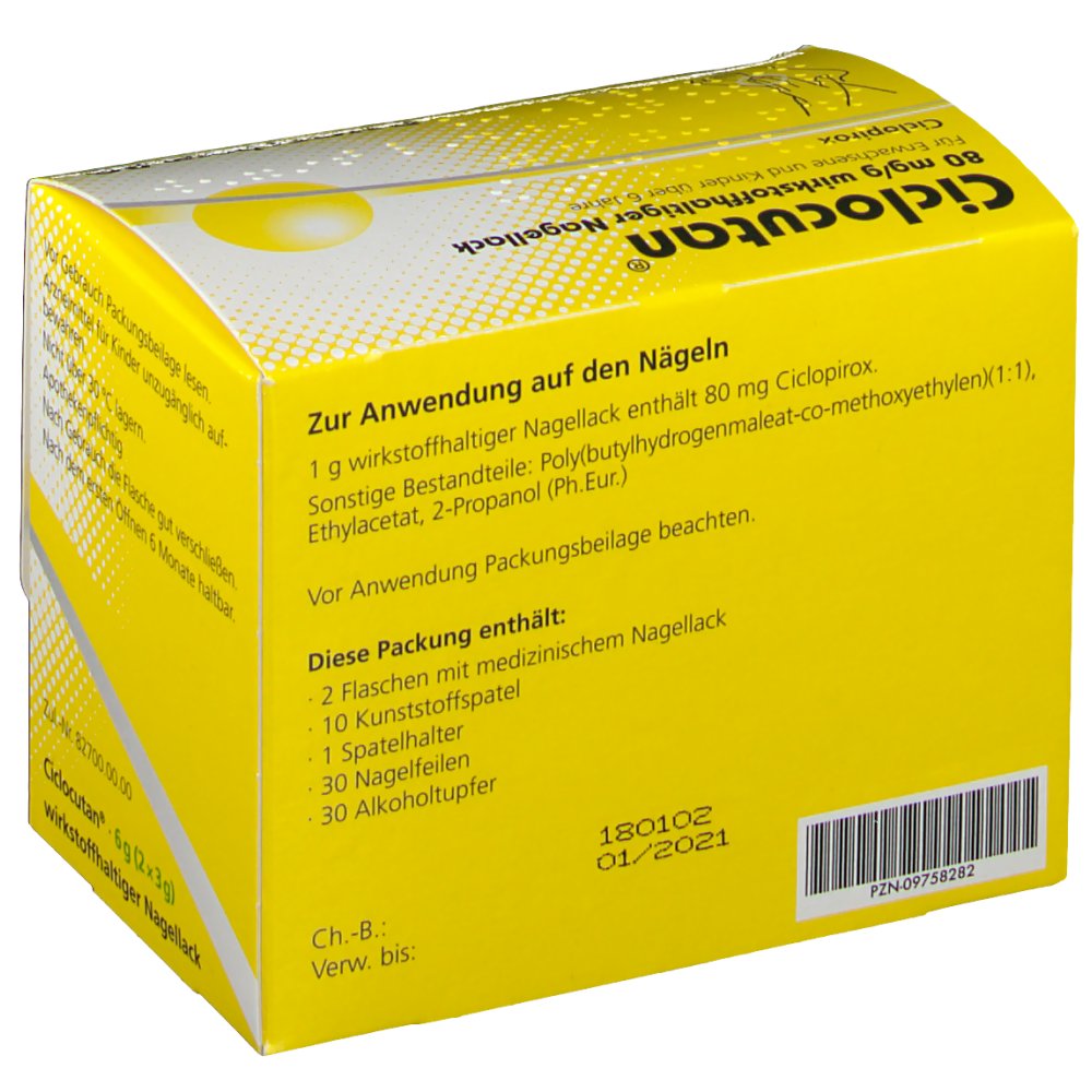 Ciclocutan® 80 mg/g wirkstoffhaltiger Nagellack