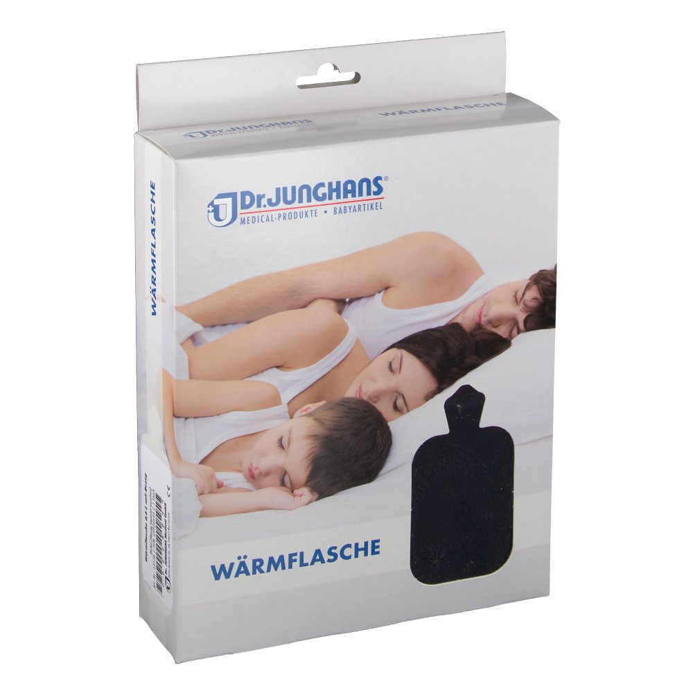 Dr. Junghans® Wärmflasche 0,6 l mit blauem Bezug