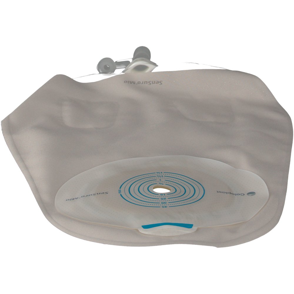 SenSura® Mio einteiliger Uro Mehrkammerbeutel plan 10-45mm, 440ml Maxi Transparent