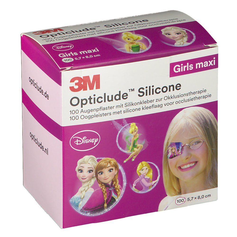 Opticlude 3M Silicone Disney Girl maxi 5,7 cm x 8 cm